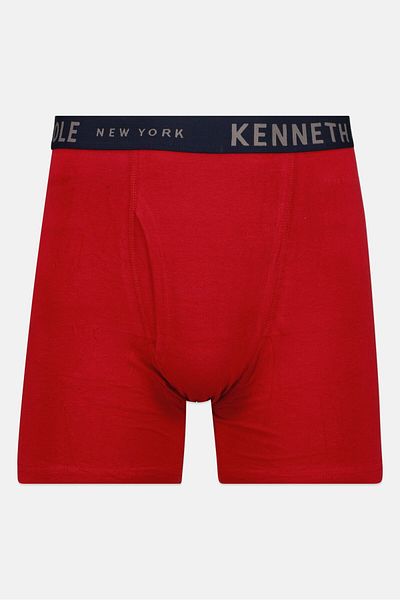 Kenneth Cole Men 3 Pair Brand Logo Boxer Briefs, Black