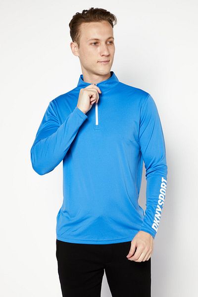 Dkny Men Muscle Fit Long Sleeves Running Sweatshirts, Blue