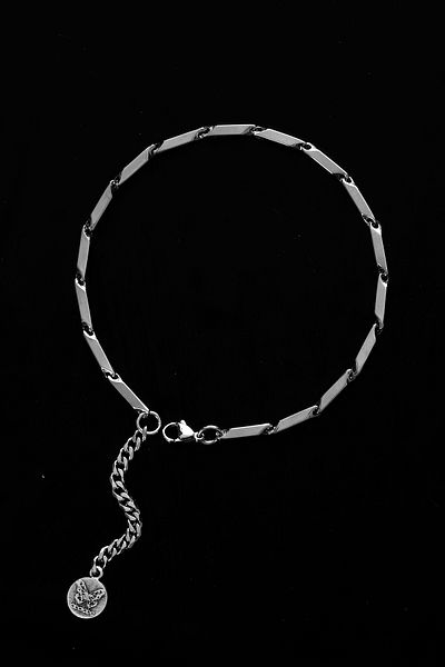 LABALABA Men's Cube Triangle Model Steel Chain Bracelet