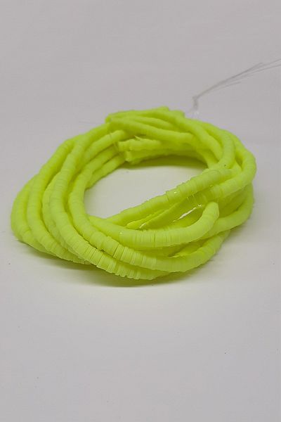 Hayalperest boncuk Χάντρες ζύμης Neon Yellow Fimo 6mm