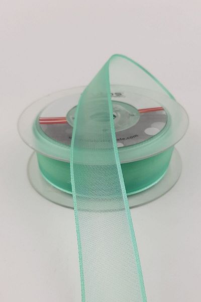 Hayalperest boncuk Κορδέλα Πράσινη Απλή Σιφόν 2,5 cm 20 m