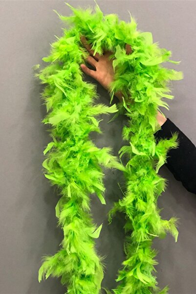 Hayalperest boncuk Açık Yeşil Otriş Kaz Tüyü