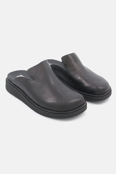 Fitflop Women Slip On Leather Clogs, Black