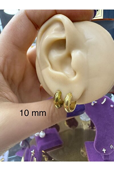 Arescollection PASLANMAZ ÇELİK BOMBELİ HALKA KÜPE 1 ÇİFT