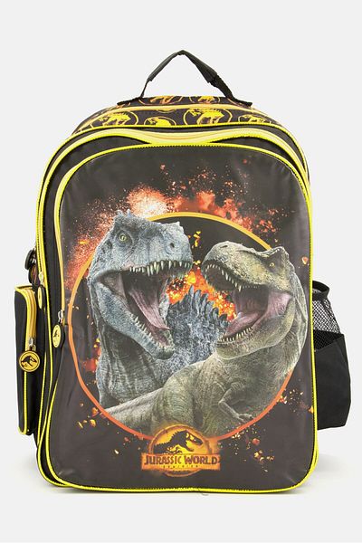 JURASSIC WORLD حقيبة ظهر دومينيون للأولاد من كيدز بوي، 46 سم × 36 سم × 15 سم عرض، مجموعة باللون الأسود