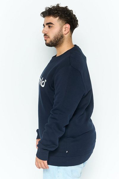 Penfield Men Crew Neck Long Sleeve Brand Logo Sweatshirt, Navy Blue