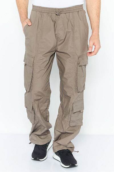 Good For Nothing Men Regular Fit Plain Cargo Pants, Taupe