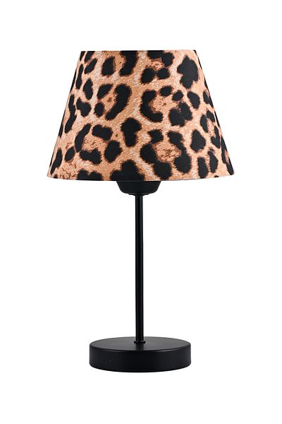 EvLight Leopard Patterned Fabric Metal Black Lampshade