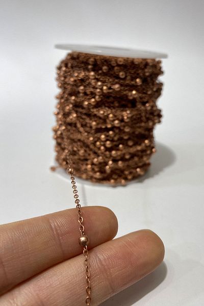 Hayalperest boncuk Copper Color Metal Bulk Necklace Chain 25 Mt