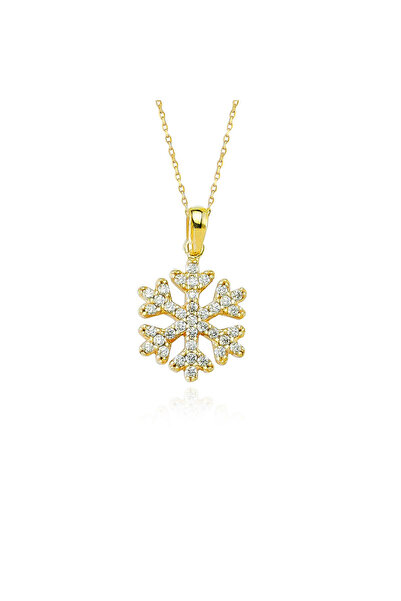 Glorria Altın Kar Tanesi Kolye - Hediye Seti - Vk0423-hs