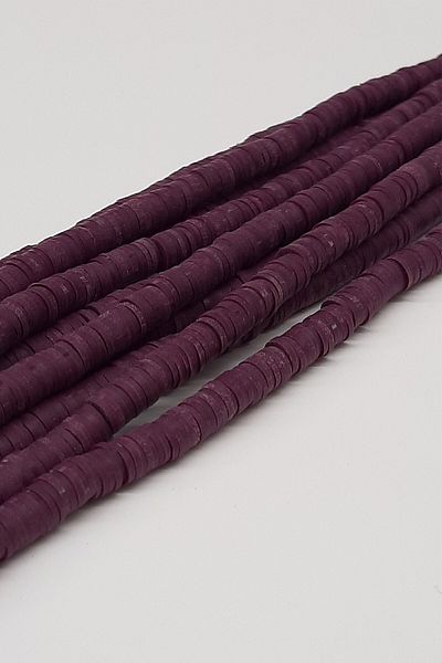 Hayalperest boncuk 6mm Fimo Dough Beads - Plum Patterned