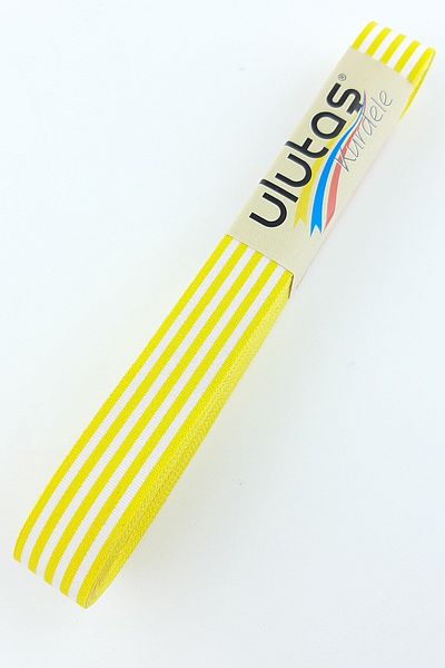 Hayalperest boncuk Κορδέλα 10 Mt Yellow Striped Gradient - 1,5 cm