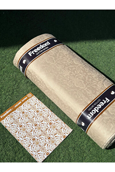 Freedom 1 Top Jakarlı Pamuk Saten Kumaş 30 Metre - Damask Jakar Kumaş