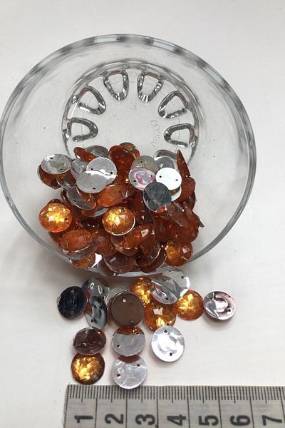 Hayalperest boncuk 20 g Πορτοκαλί Στρογγυλή Πλαστική Πέτρα Γόνατου