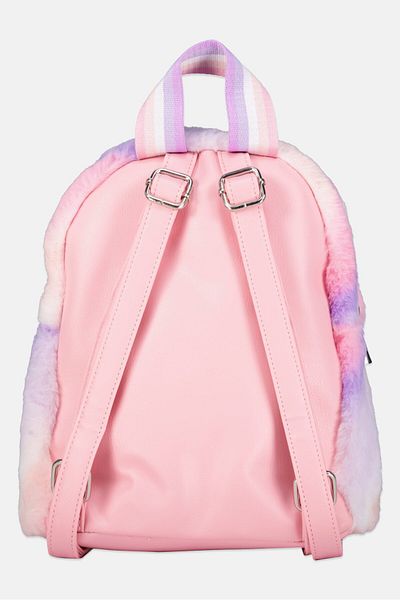 OMG Accessories Kids Girl Faux Fur Mini Backpack 24 H x 23 L x 9 W cm, Pink Combo