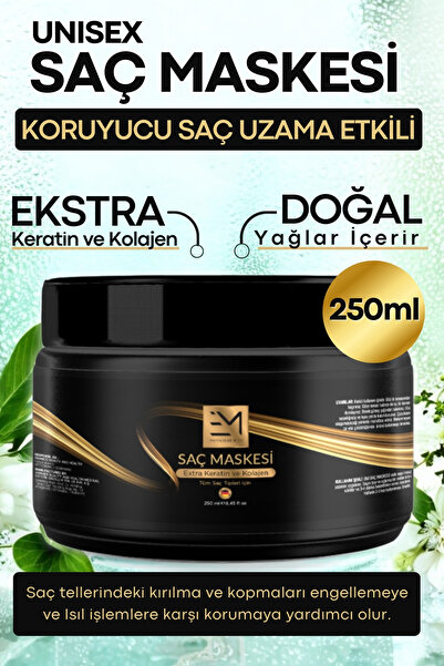 EM AMANOS BEAUTY Saç Maskesi Unisex Hızlı Saç Uzatma Etkili Doğal Yağlar İçer...