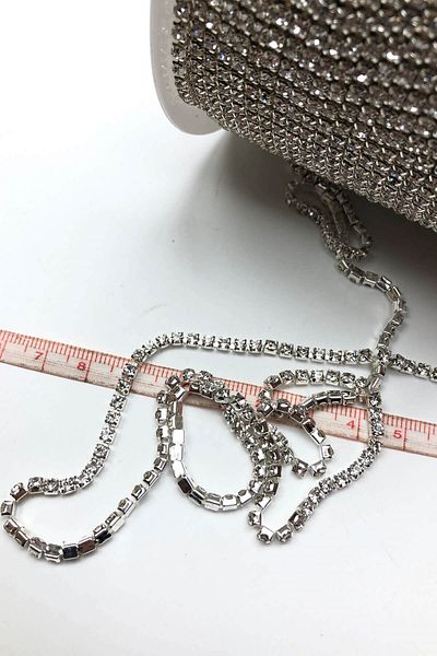 Hayalperest boncuk Gold Yellow Crystal Stone Metal Slot Ribbon 1 Meter 12mm