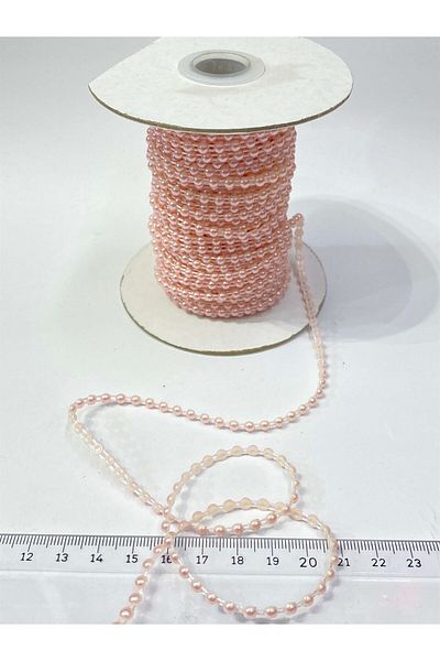 Hayalperest boncuk Πλαστική Λωρίδα Half Pearl 4 Mm 10 Mt