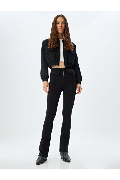 Koton Black Women's Flare Trousers
