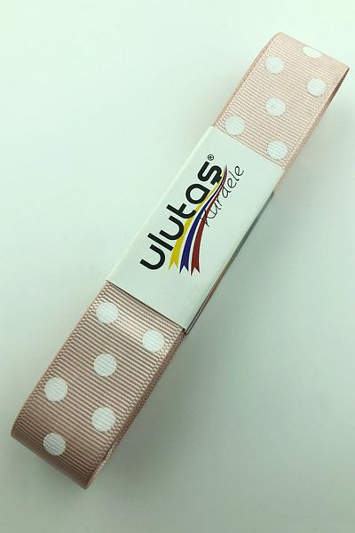 Hayalperest boncuk Πούδρα Λευκή Πουά Κορδέλα Grosgrain 2,5 εκ