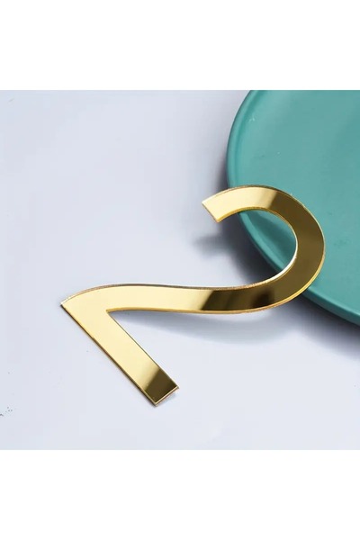 VENON Daire Kapı Numara Posta Kutusu Pleksi Gold Ayna Kendinden Yapışkanlı Ka...