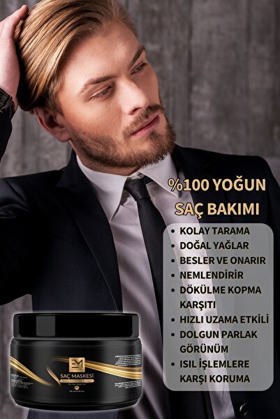 EM AMANOS BEAUTY Saç Maskesi Unisex Hızlı Saç Uzatma Etkili Doğal Yağlar İçeren Ekstra Keratin Kolajen Onarıcı Bakım