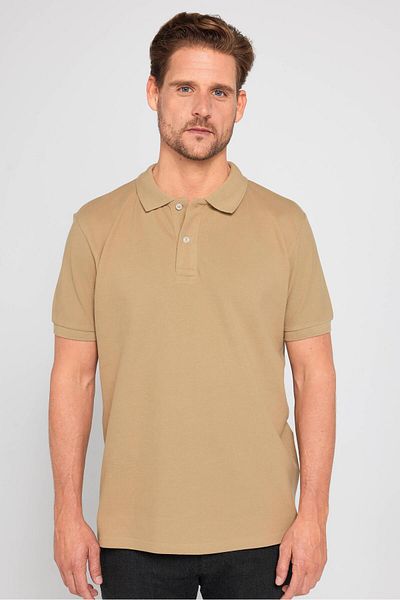 Tudors Ανδρικό μπλουζάκι Slim Fit Slim Fit 100% βαμβακερό μονόχρωμο μπλουζάκι Polo Sand Pike