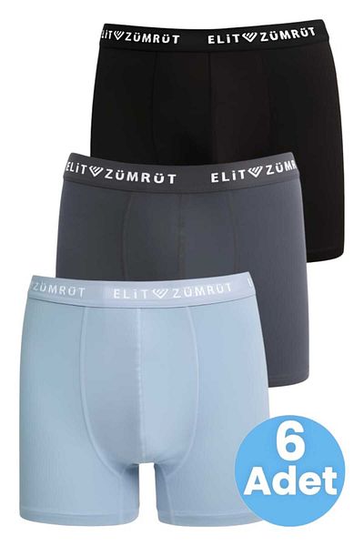 Uniquetrenders Ανδρικό Boxer 6 τεμαχίων από βαμβακερό Lycra