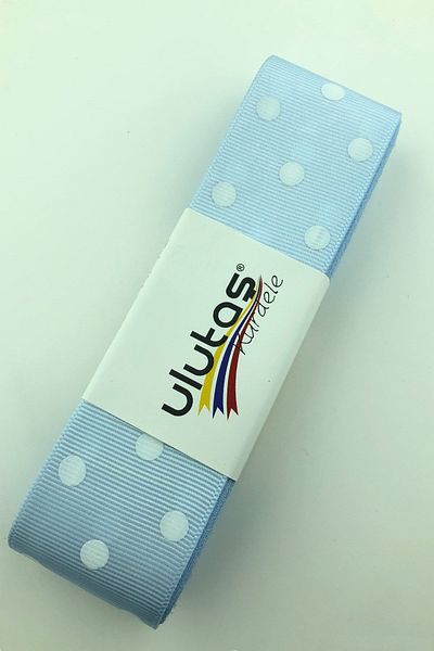 Hayalperest boncuk Baby Blue White Polka Dot Grosgrain Κορδέλα 4 εκ