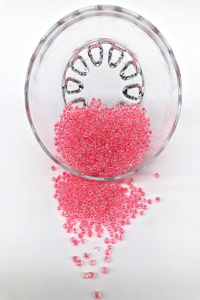 Hayalperest boncuk 3 mm Transparent Pink Sand Beads