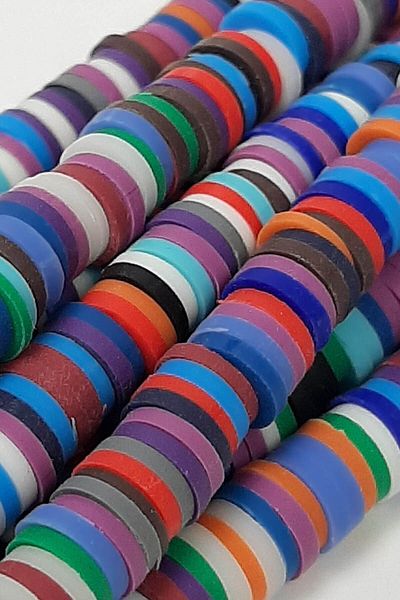 Hayalperest boncuk Dark Colored Fimo Dough Bead with Blue 6 Mm