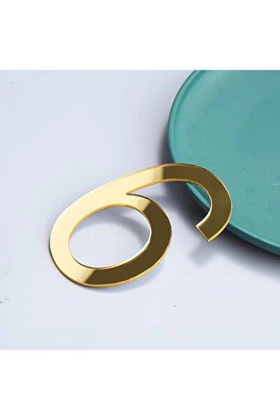 VENON Daire Kapı Numara Posta Kutusu Pleksi Gold Ayna Kendinden Yapışkanlı Ka...