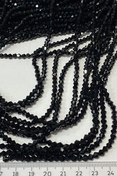 Hayalperest boncuk 4 mm Black Pyramid Crystal Bead