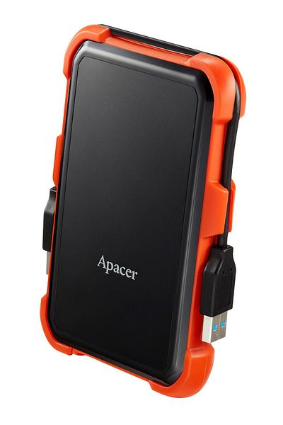 Apacer Ac630 1Tb Military Grade - Black-Orange, 2.5" USB 3.1 Portable Harddisk, Shockproof