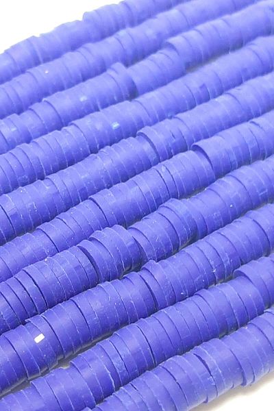 Hayalperest boncuk Saks Blue Fimo Bead 6mm