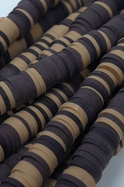 Hayalperest boncuk Brown Beige Fimo Dough Bead 6 Mm