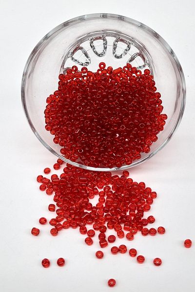 Hayalperest boncuk Transparent Dark Red Sand Bead 4 Mm
