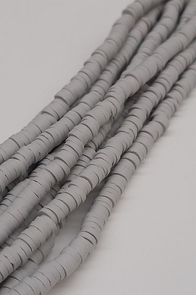 Hayalperest boncuk Gray Fimo Dough Bead 4mm