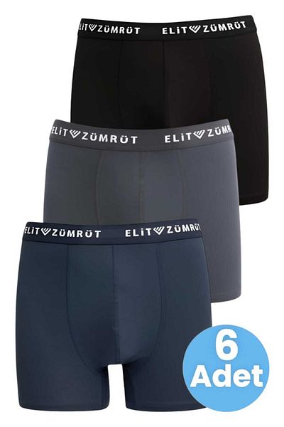 Uniquetrenders Ανδρικό Boxer 6 τεμαχίων από βαμβακερό Lycra