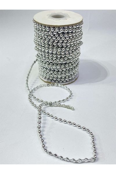 Hayalperest boncuk Plastic Ribbon Half Pearl 4 Mm 10 Mt