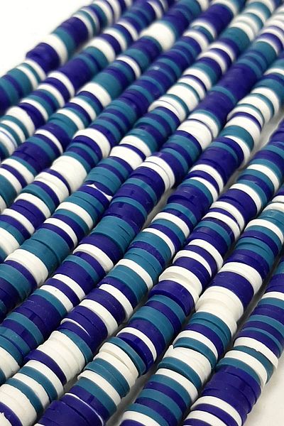 Hayalperest boncuk Blue Colored Fimo Dough Bead 6 Mm