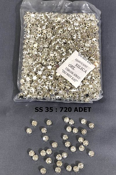 Hayalperest boncuk Silver Color Metal Case Strut Beyoğlu Stone (1 Pack) Ss 35 720 Pieces