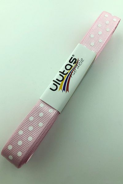 Hayalperest boncuk Ροζ Πουά Κορδέλα Grosgrain 1,5 εκ