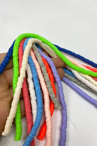 Hayalperest boncuk Colorful 6 Mm Fimo Dough Bead Set 10 Strings