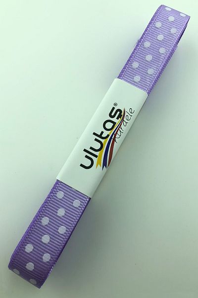 Hayalperest boncuk Λιλά Πουά Κορδέλα Grosgrain 1,5 εκ