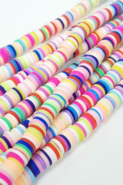 Hayalperest boncuk Πολύχρωμες ροζ χάντρες ζύμης Fimo 6 mm