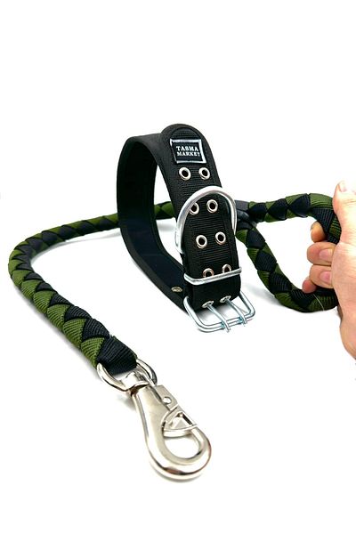 Tasma Market Cane Corso Dog Walking and Neck Collar Set