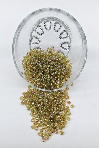 Hayalperest boncuk Πράσινες κίτρινες χάντρες άμμου 4 mm