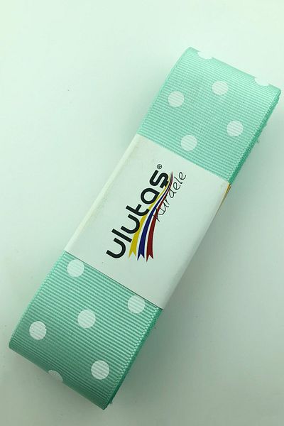 Hayalperest boncuk Water Green Polka Dot Grosgrain Κορδέλα 4 εκ