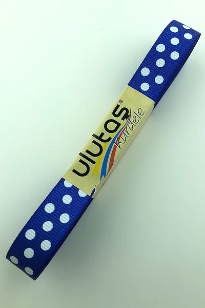 Hayalperest boncuk Κορδέλα Saks Blue Polka Dot Grosgrain 1,5 εκ